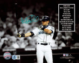 Ichiro Suzuki Autographed 8x10 Photo Seattle Mariners Stats IS Holo & Beckett BAS Witness Stock #246186