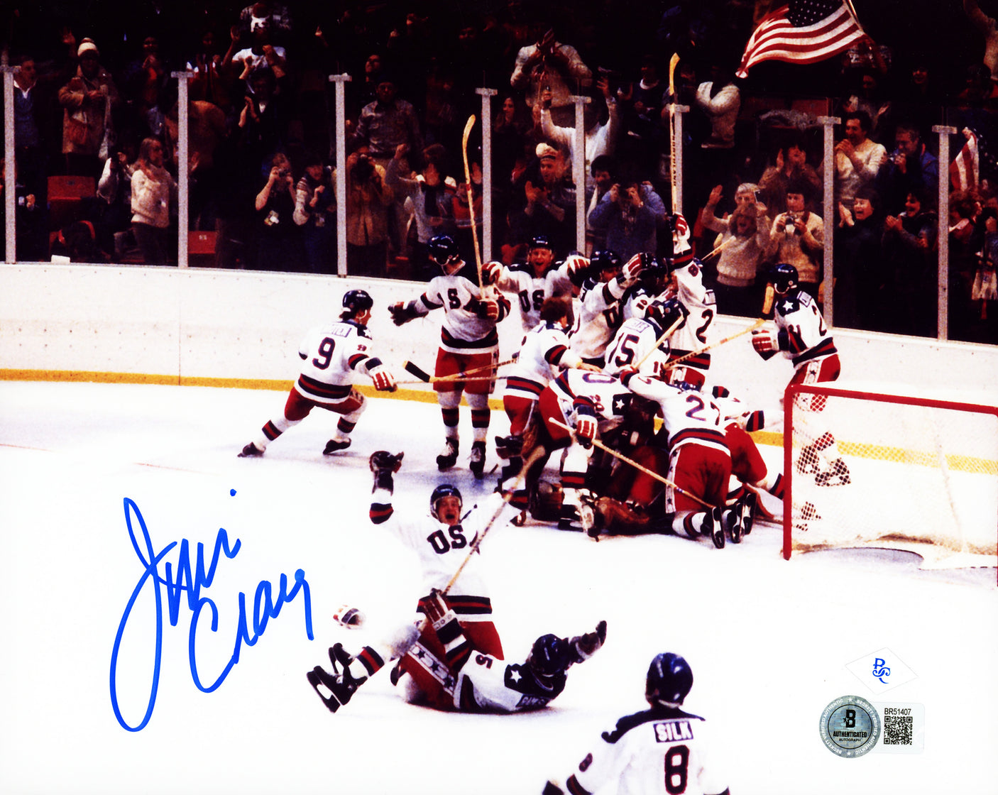 Jim Craig Autographed 8x10 Photo 1980 Team USA Miracle on Ice Beckett BAS QR Stock #247915