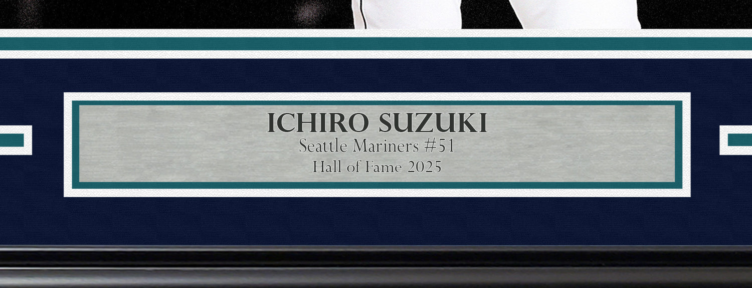 Ichiro Suzuki Autographed Framed 16x20 Photo Seattle Mariners Beckett BAS Witness Stock #252389
