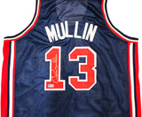Team USA Chris Mullin Autographed Blue Jersey Beckett BAS Witness Stock #232596