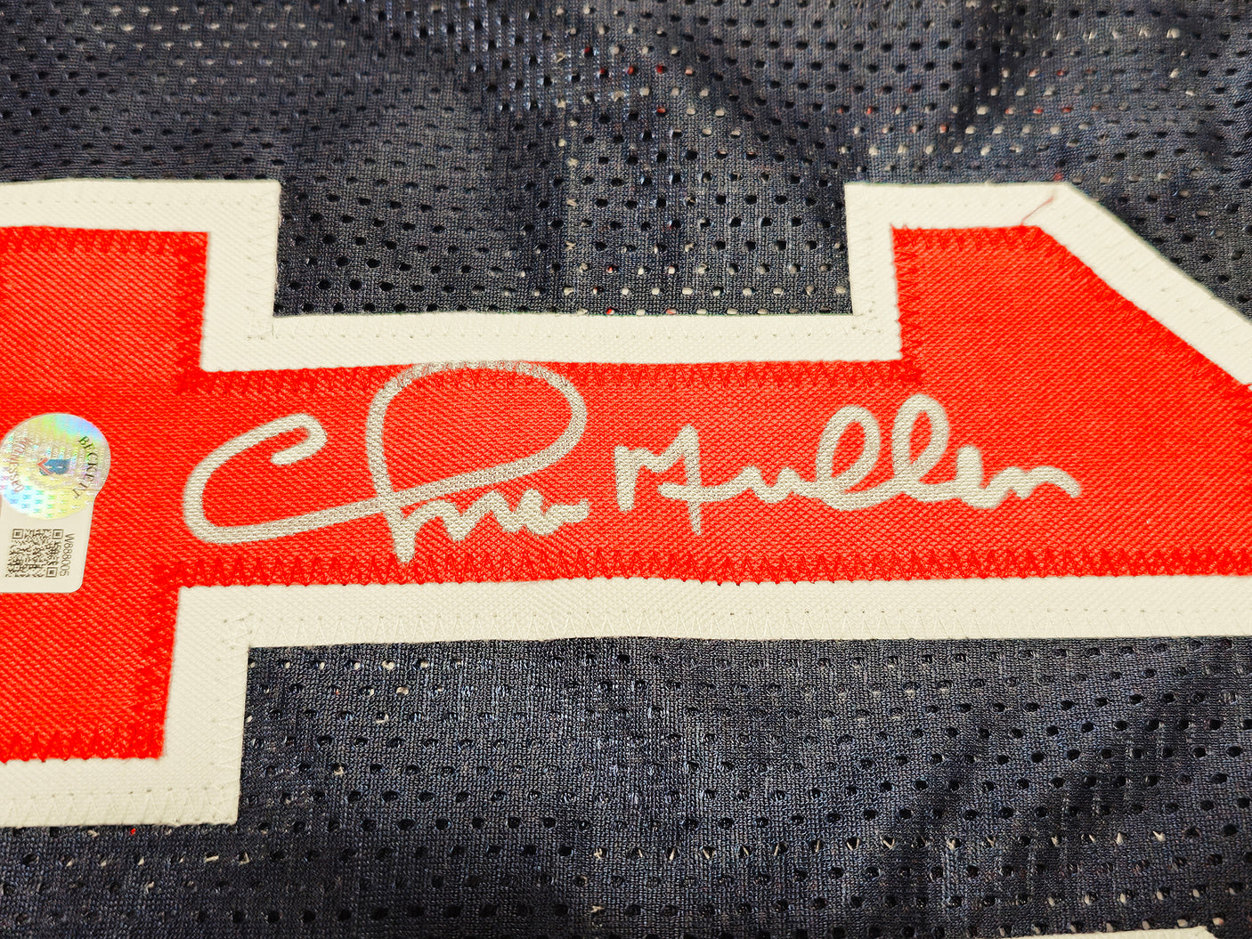 Team USA Chris Mullin Autographed Blue Jersey "Dream Team" Beckett BAS Witness Stock #232597