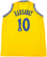 Golden State Warriors Tim Hardaway Autographed Yellow Jersey Beckett BAS Witness Stock #232600