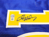 Golden State Warriors Tim Hardaway Autographed Blue Jersey Beckett BAS Witness Stock #232598