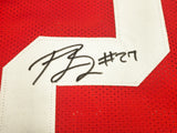 San Francisco 49ers Ji'Ayir Brown Autographed Red Jersey Beckett BAS Witness Stock #232605