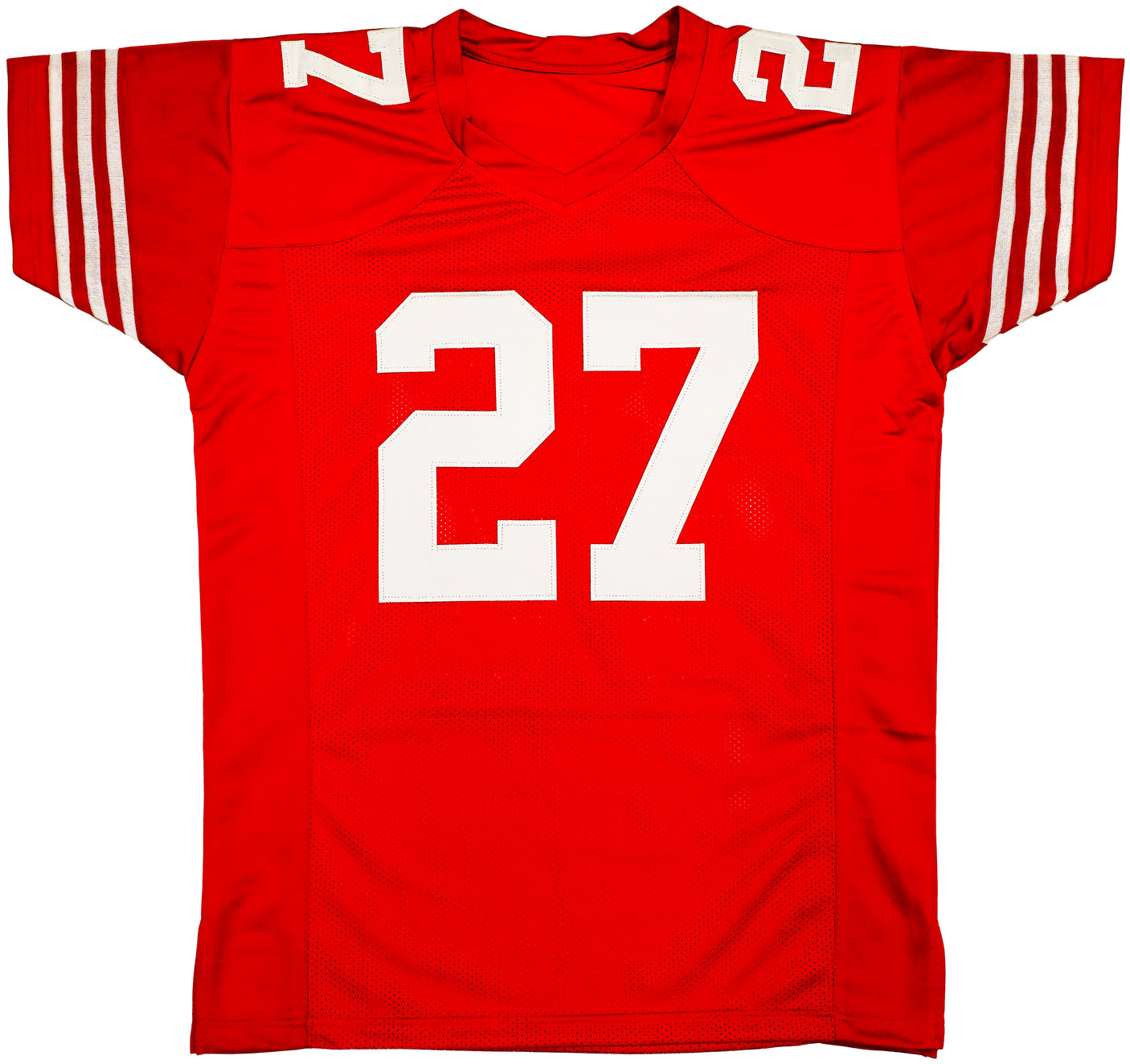 San Francisco 49ers Ji'Ayir Brown Autographed Red Jersey Beckett BAS Witness Stock #232605