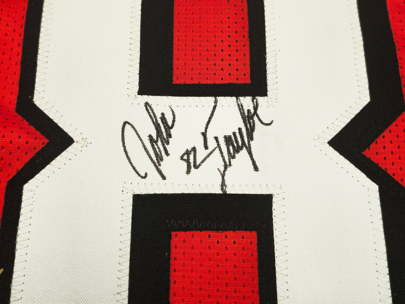 San Francisco 49ers John Taylor Autographed Red Jersey Beckett BAS Witness Stock #232608