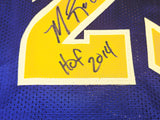 Golden State Warriors Mitch Richmond Autographed Blue Jersey "HOF 2014" Beckett BAS Witness Stock #232588
