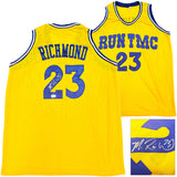 Golden State Warriors Mitch Richmond Autographed Yellow Jersey Beckett BAS Witness Stock #232589
