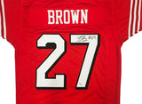 San Francisco 49ers Ji'Ayir Brown Autographed Red Jersey Beckett BAS Witness Stock #232606