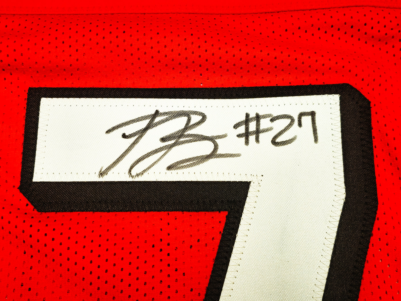San Francisco 49ers Ji'Ayir Brown Autographed Red Jersey Beckett BAS Witness Stock #232606