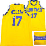 Golden State Warriors Chris Mullin Autographed Yellow Jersey Beckett BAS Witness Stock #232593