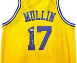Golden State Warriors Chris Mullin Autographed Yellow Jersey Beckett BAS Witness Stock #232593
