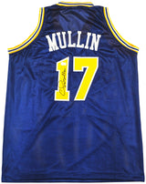Golden State Warriors Chris Mullin Autographed Blue Jersey Beckett BAS Witness Stock #232591