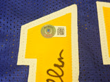 Golden State Warriors Chris Mullin Autographed Blue Jersey Beckett BAS Witness Stock #232591