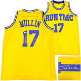 Golden State Warriors Chris Mullin Autographed Yellow Jersey "HOF 2011" Beckett BAS Witness Stock #232594