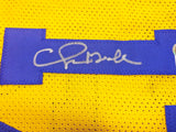 Golden State Warriors Chris Mullin Autographed Yellow Jersey "HOF 2011" Beckett BAS Witness Stock #232594