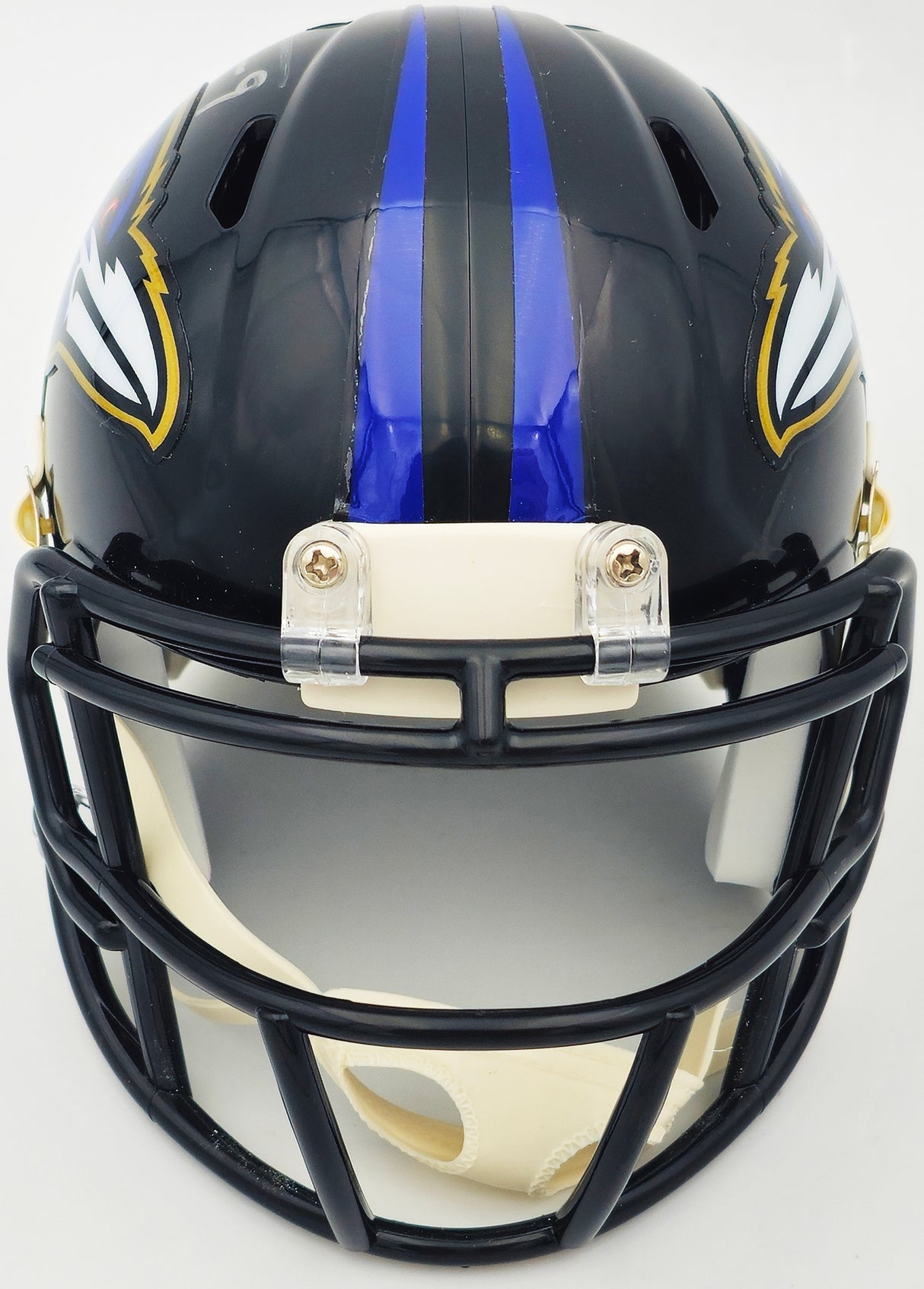 Justin Tucker Autographed Baltimore Ravens Black Speed Mini Helmet JSA Stock #232734