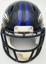 Justin Tucker Autographed Baltimore Ravens Black Speed Mini Helmet JSA Stock #232734