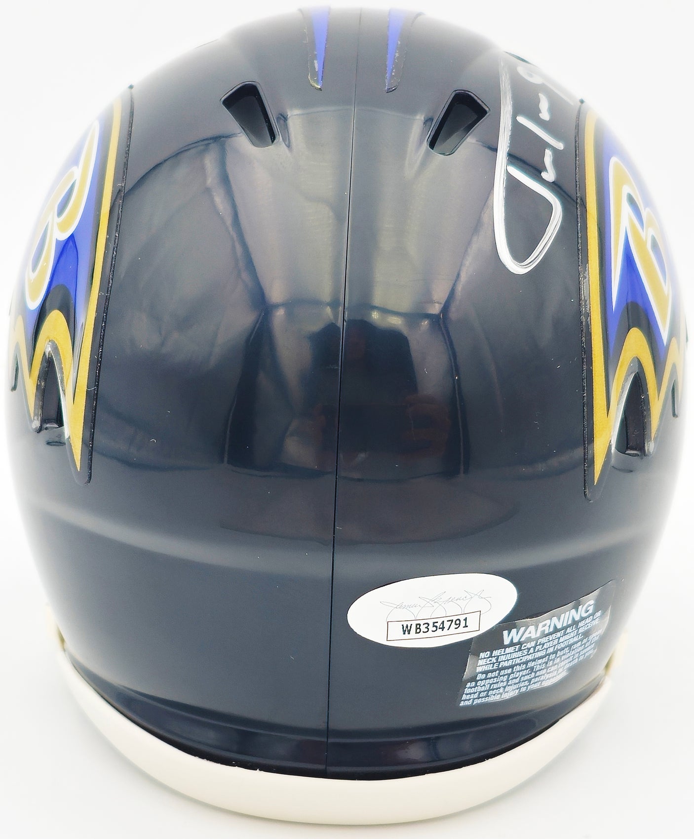 Justin Tucker Autographed Baltimore Ravens Black Speed Mini Helmet JSA Stock #232734