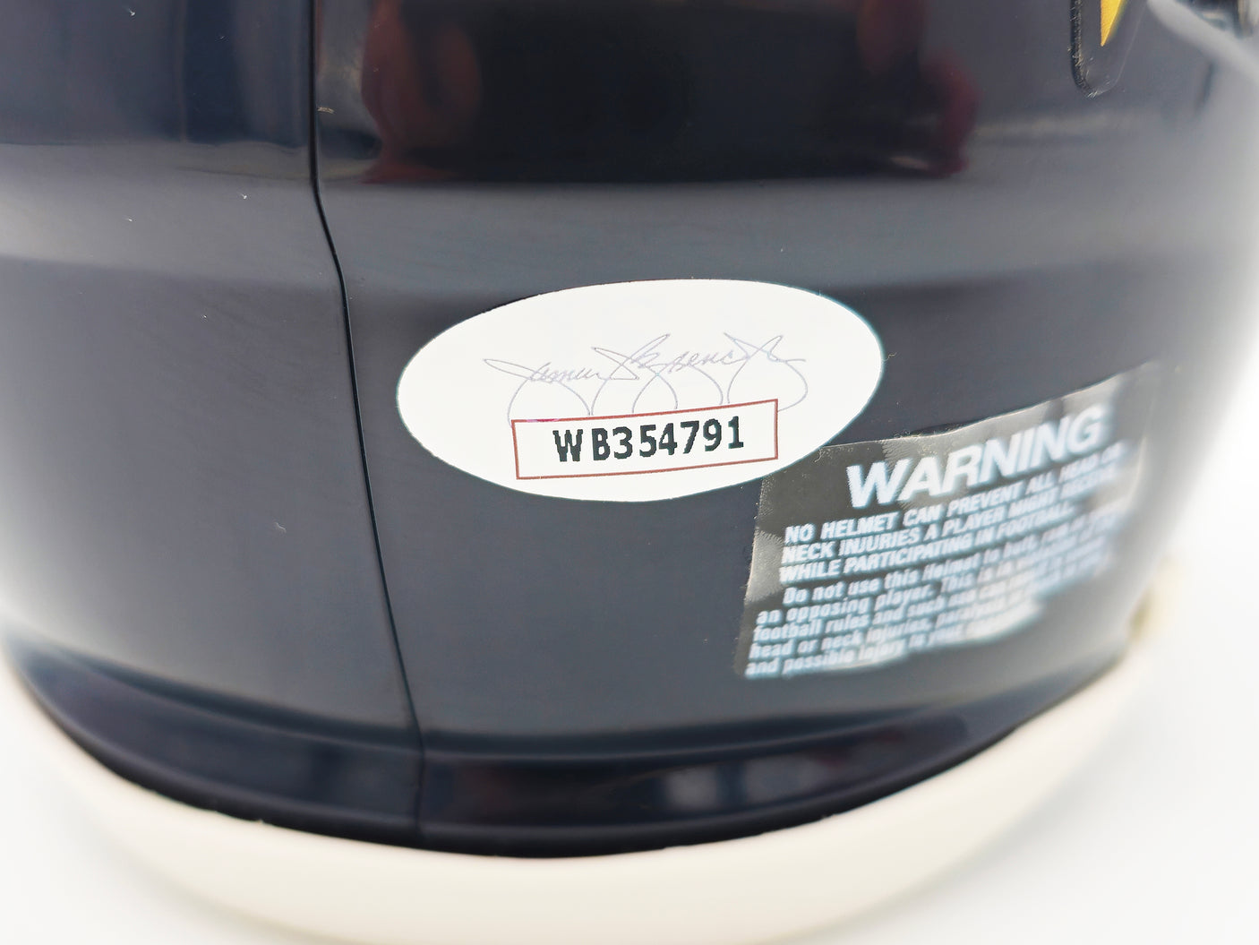 Justin Tucker Autographed Baltimore Ravens Black Speed Mini Helmet JSA Stock #232734