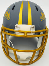 Justin Tucker Autographed Baltimore Ravens Slate Gray Speed Mini Helmet JSA Stock #232735