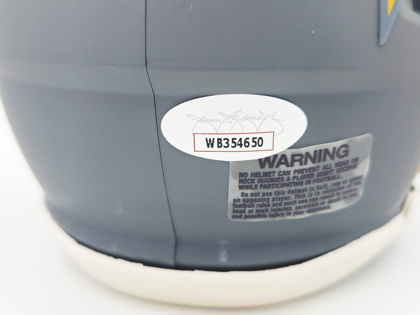 Justin Tucker Autographed Baltimore Ravens Slate Gray Speed Mini Helmet JSA Stock #232735