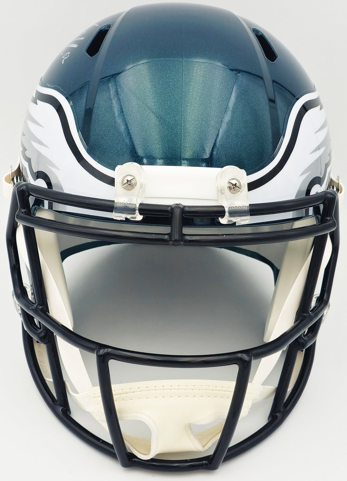 Jason Kelce Autographed Philadelphia Eagles Green Full Size Replica Speed Helmet Beckett BAS QR Stock #232722