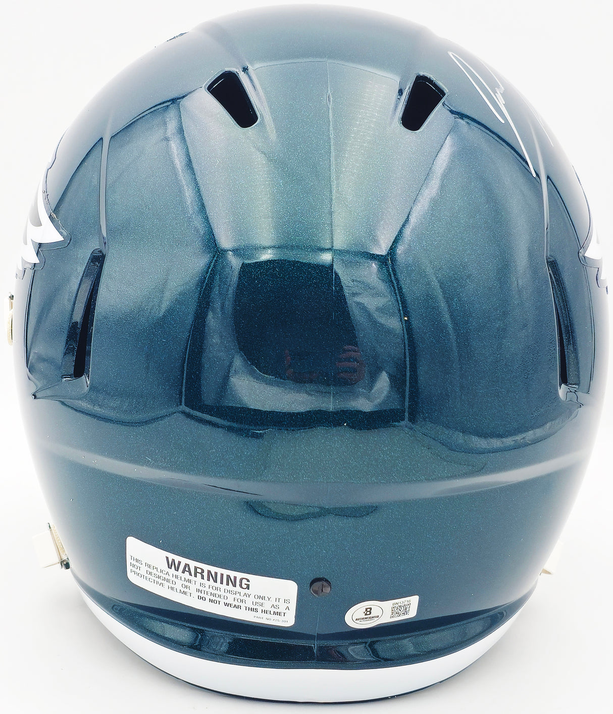 Jason Kelce Autographed Philadelphia Eagles Green Full Size Replica Speed Helmet Beckett BAS QR Stock #232722