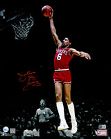 Julius "Dr. J" Erving Autographed 16x20 Photo Philadelphia 76ers Beckett BAS Witness Stock #232708