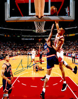 Scottie Pippen Autographed 16x20 Photo Chicago Bulls Dunking Over Patrick Ewing Beckett BAS Witness Stock #232715
