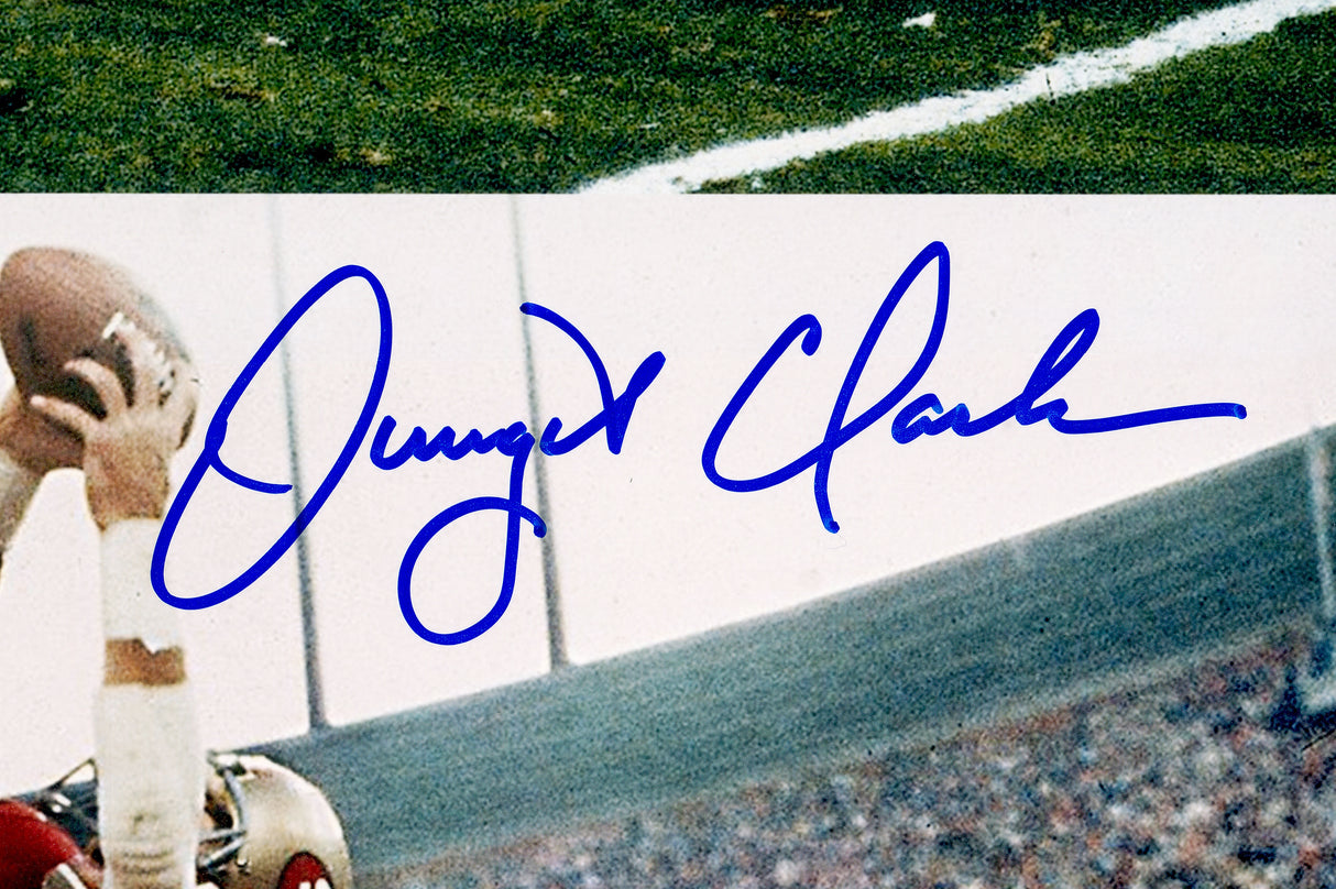 Joe Montana & Dwight Clark Autographed 16x20 Photo San Francisco 49ers "The Catch, Sprint Right Option Play Sketch" Beckett BAS QR Stock #232732