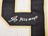 New Orleans Saints Drew Brees Autographed White Jersey "SB XLIV MVP" Beckett BAS Witness Stock #216828