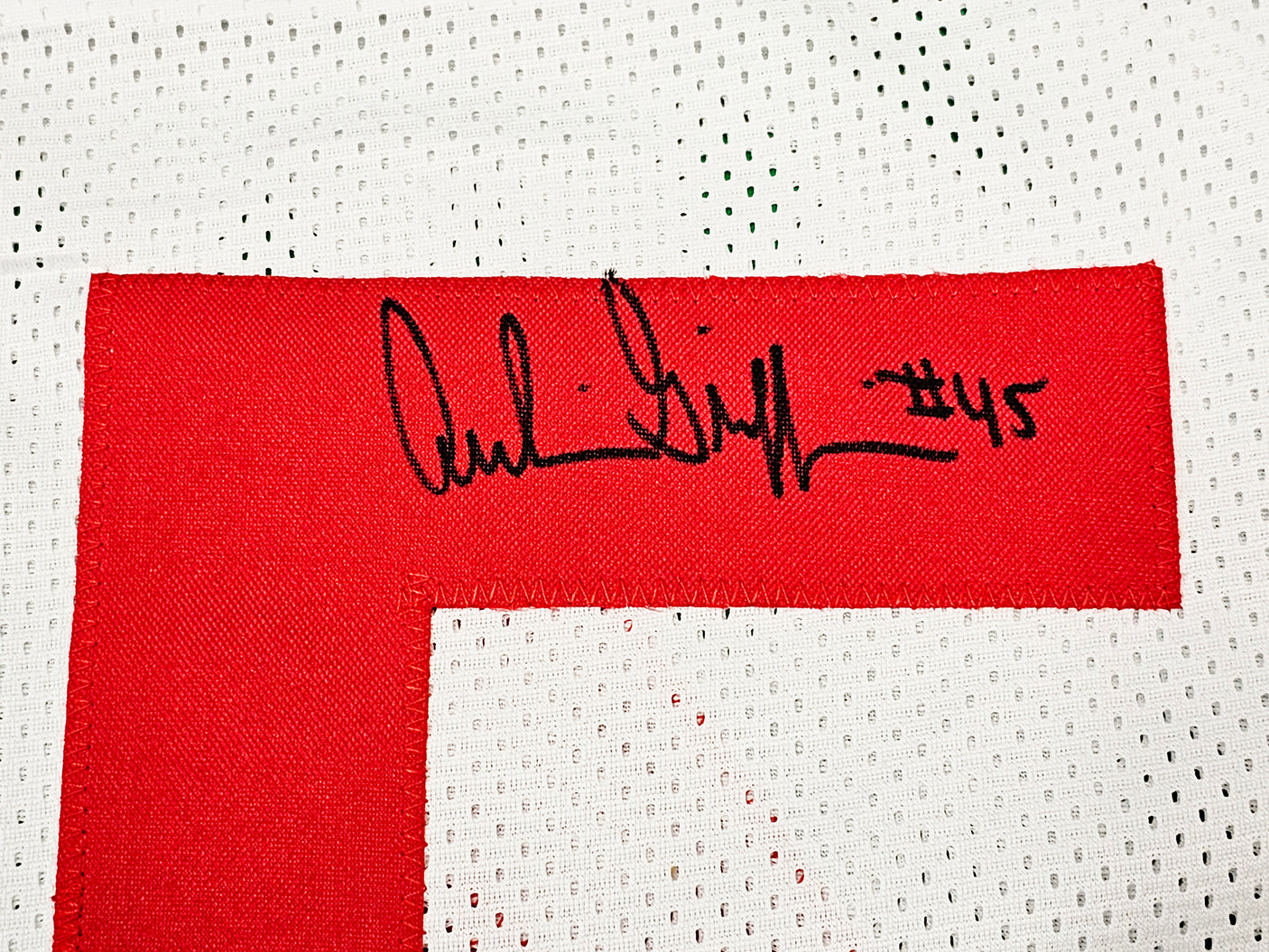 Ohio State Buckeyes Archie Griffin Autographed White Jersey "HT 1974/75" Beckett BAS Witness Stock #216728