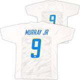 Los Angeles Chargers Kenneth Murray Jr. Autographed White Jersey Beckett BAS Witness Stock #215957
