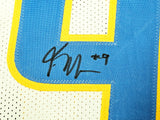 Los Angeles Chargers Kenneth Murray Jr. Autographed White Jersey Beckett BAS Witness Stock #215957