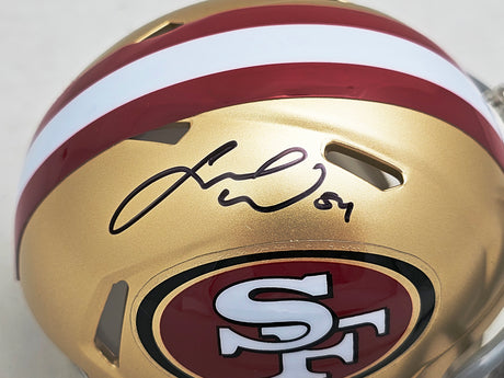 Fred Warner Autographed San Francisco 49ers Gold Speed Mini Helmet Beckett BAS Witness Stock #216804