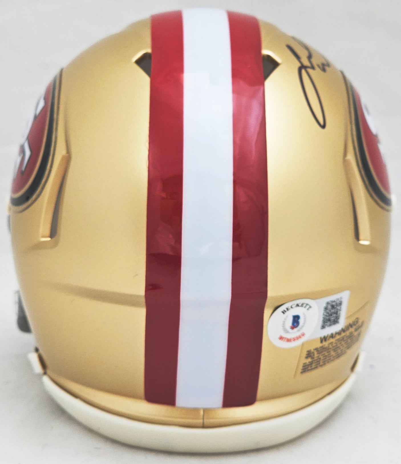 Fred Warner Autographed San Francisco 49ers Gold Speed Mini Helmet Beckett BAS Witness Stock #216804
