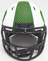 Chris Carson Autographed Seattle Seahawks Lunar Eclipse White Speed Mini Helmet Fanatics Holo Stock #216815