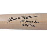 Gunnar Henderson Autographed Ash Chandler Player Model Bat Baltimore Orioles "1st Homerun 8/31/22" Beckett BAS Witness Stock #216834