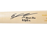 Gunnar Henderson Autographed Blonde Chandler Player Model Bat Baltimore Orioles "1st Homerun 8/31/22" Beckett BAS Witness Stock #216833
