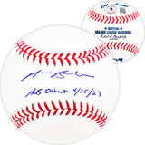 Michael Busch Autographed Baseball Chicago Cubs "MLB Debut 4/25/23" Beckett BAS Witness Stock #216943