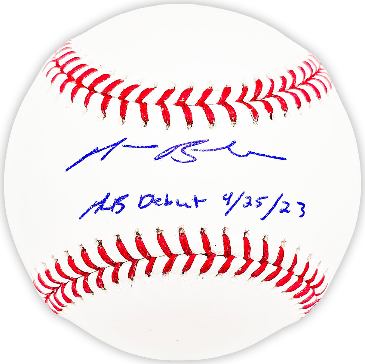 Michael Busch Autographed Baseball Los Angeles Dodgers "MLB Debut 4/25/23" Beckett BAS Witness Stock #216943