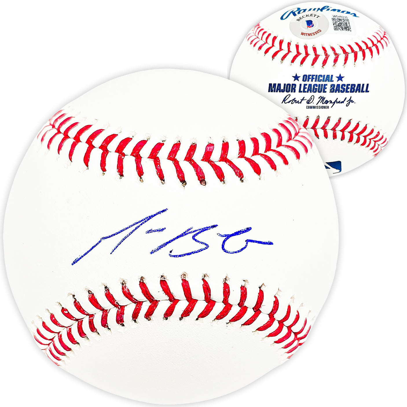 Michael Busch Autographed Baseball Los Angeles Dodgers Beckett BAS Witness Stock #216942