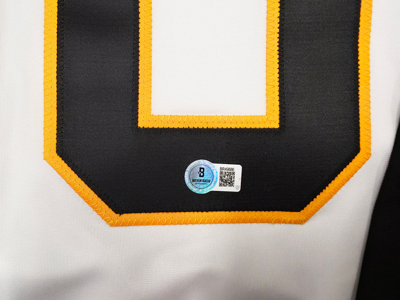 Pittsburgh Penguins Mario Lemieux Autographed White Jersey Beckett BAS QR Stock #246270