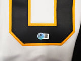 Pittsburgh Penguins Mario Lemieux Autographed White Jersey Beckett BAS QR Stock #246270