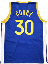 Golden State Warriors Stephen Curry Autographed Blue Jersey Beckett BAS Stock #247904