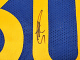 Golden State Warriors Stephen Curry Autographed Blue Jersey Beckett BAS Stock #247904