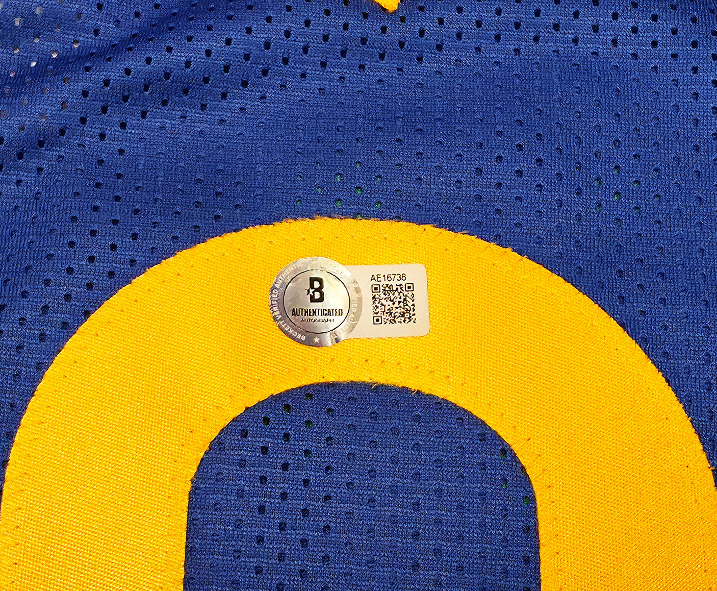 Golden State Warriors Stephen Curry Autographed Blue Jersey Beckett BAS Stock #247904