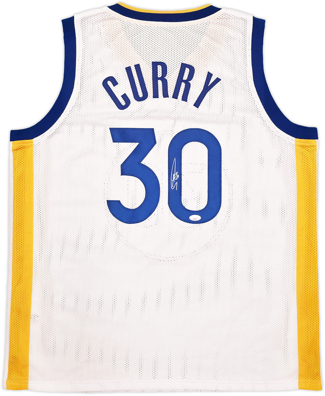 Golden State Warriors Stephen Curry Autographed White Jersey JSA Stock #246198