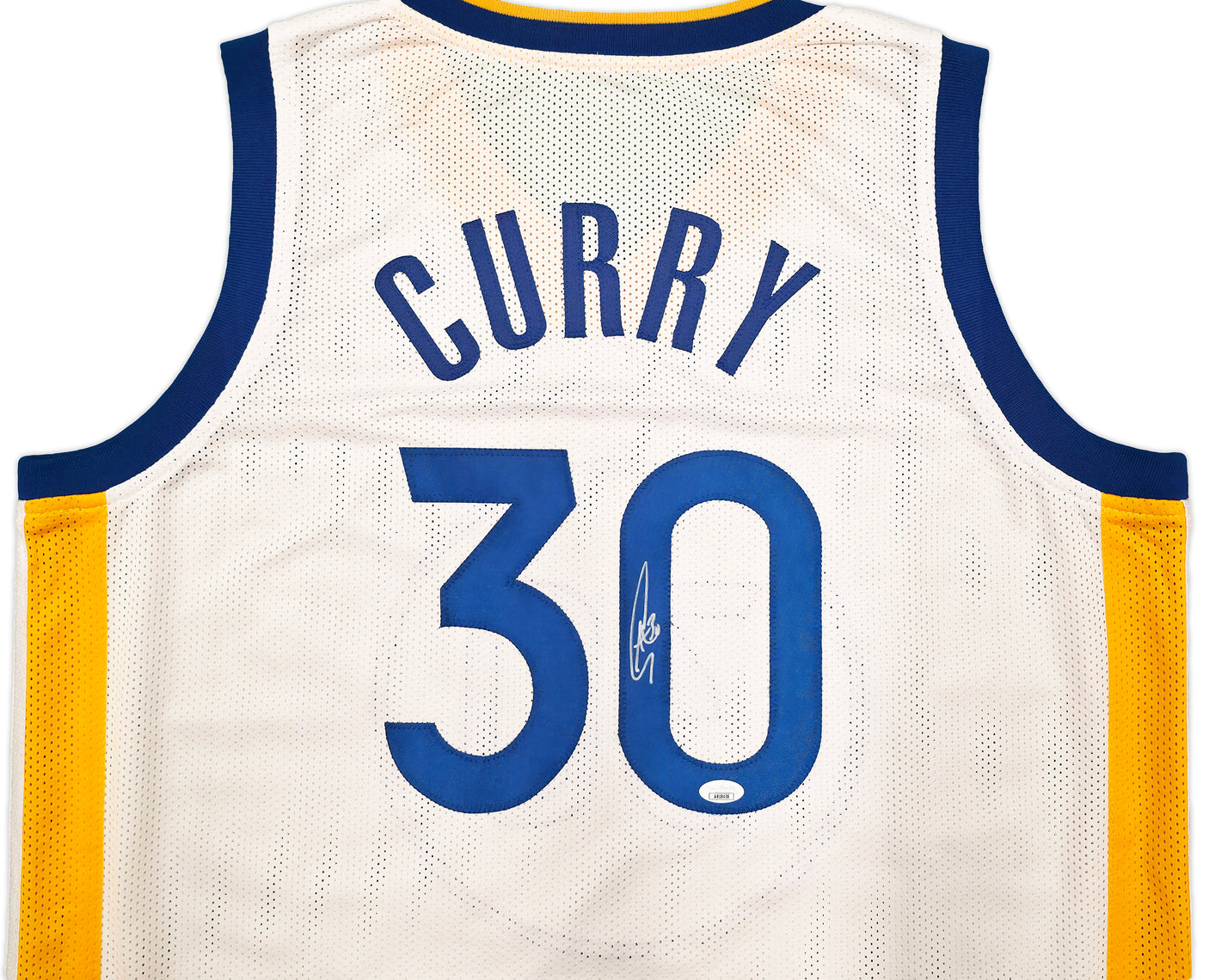 Golden State Warriors Stephen Curry Autographed White Jersey JSA Stock #246198